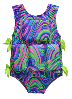Girls Flotation Swimsuit - NEW - Twister Neon